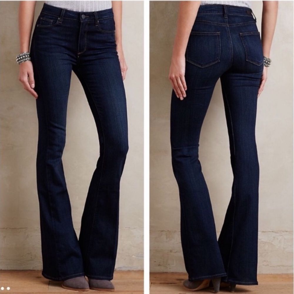 PAIGE High Rise Bell Canyon Jeans in Cameron Dark Wash SZ 26